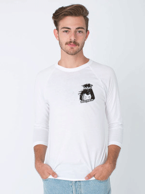 Classic SRCE Geisha Brand Censor 3/4 Sleeve Raglan Baseball Tee Shirt (Unisex)