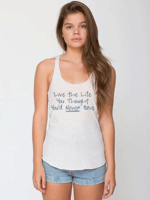 "Live the Life" Inspirational Women's racerback tank
