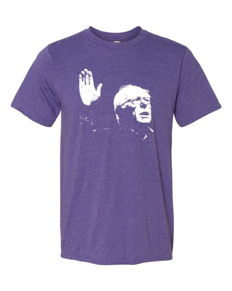 Short Sleeve Bernie Sketch Portrait T-Shirt - Vintage Throwback Style Rally Design -  - Heather Purple / S - srce threads - 6