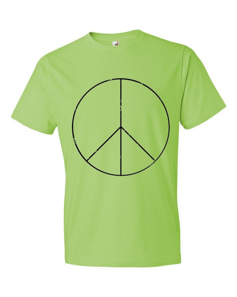 Peace Sign Skinny Short Sleeve T-Shirt (Unisex) -  - Key Lime / S - srce threads - 3