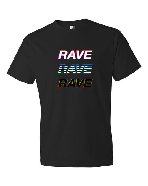 Short Sleeve Trip RAVE t-shirt -  - Black / S - srce threads - 2
