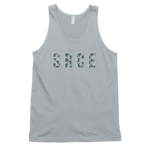 Classic SRCE Alien Blue Over Design Tank Top (Unisex) -  - New Silver / XS - srce threads - 8