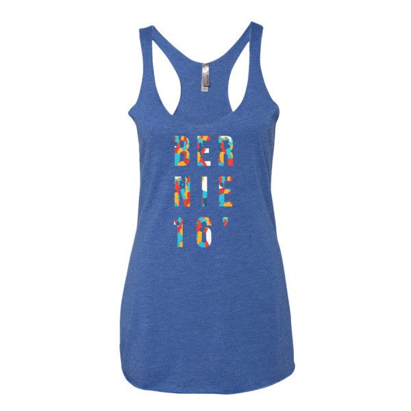 Women's Bernie Presidential Summer Rally Tank - Vintage Throwback Style Rally Design -  - Vintage Royal / XS - srce threads - 7