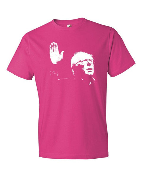Short Sleeve Bernie Sketch Portrait T-Shirt - Vintage Throwback Style Rally Design -  - Hot Pink / S - srce threads - 15