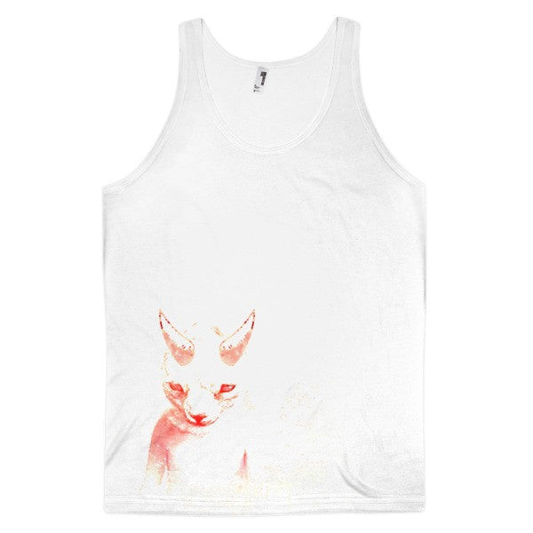 Classic "In The White of Night" Neon Pop Red Tank Top (Unisex) -  - XS - srce threads