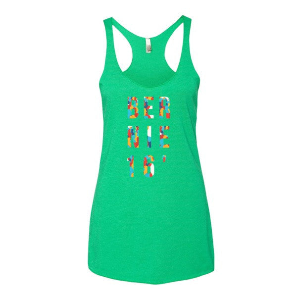 Women's Bernie Presidential Summer Rally Tank - Vintage Throwback Style Rally Design -  - Envy / XS - srce threads - 8