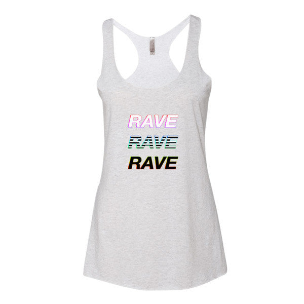 Women's Trip RAVE Tank Top -  - Heather White / XS - srce threads - 8