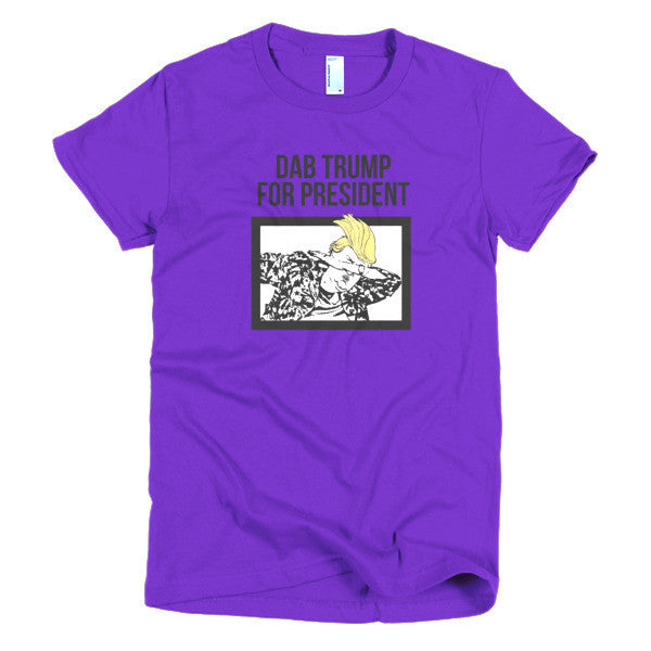 Women's "Dab Trump for President" Short Sleeve T-Shirt -  - Purple / S - srce threads - 3