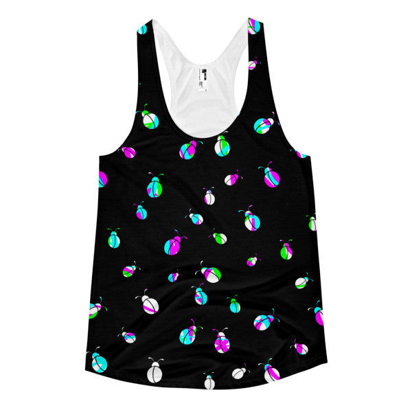 Women's Neon Space Bug Summer Racerback Tank -  - XS - srce threads - 1