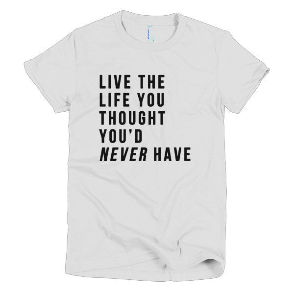 Short Sleeve Live the Life Women's T-Shirt -  - White / S - srce threads - 1