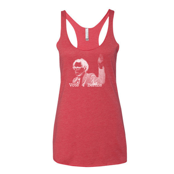 Women's Negative Bernie Rally Summer Tank Top - Vintage Throwback Style Rally Design -  - Vintage Red / XS - srce threads - 11