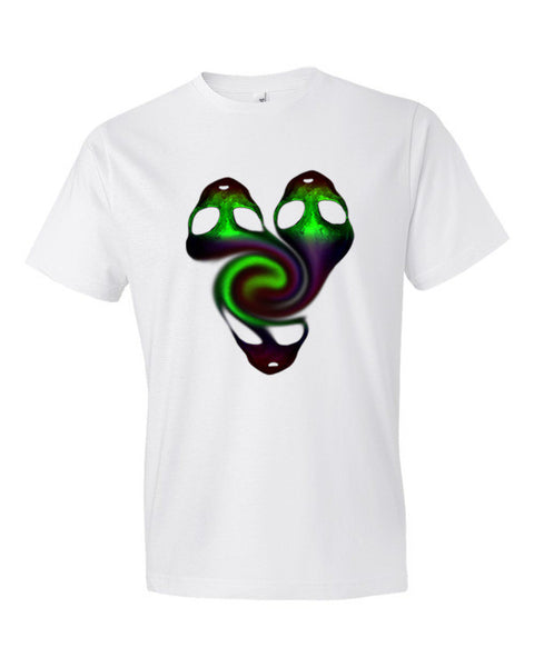 Short Sleeve Trippy Psycho Tri Alien T-Shirt -  - White / S - srce threads - 1