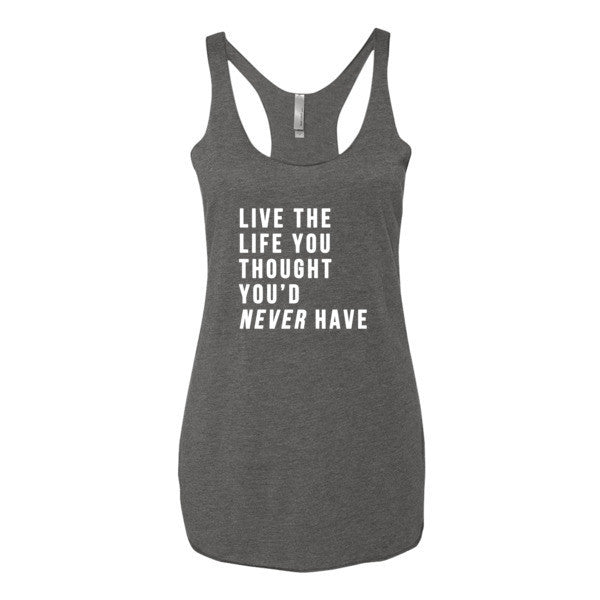 Women's Live the Life White Tank Top -  - Premium Heather / XS - srce threads - 3