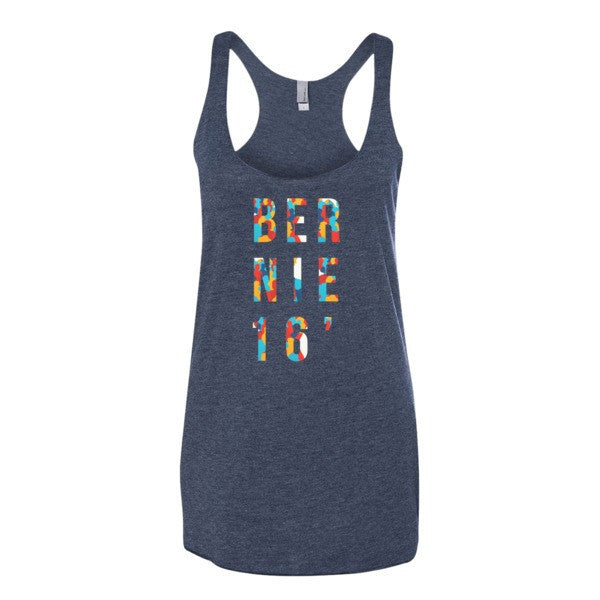 Women's Bernie Presidential Summer Rally Tank - Vintage Throwback Style Rally Design -  - Vintage Navy / XS - srce threads - 4