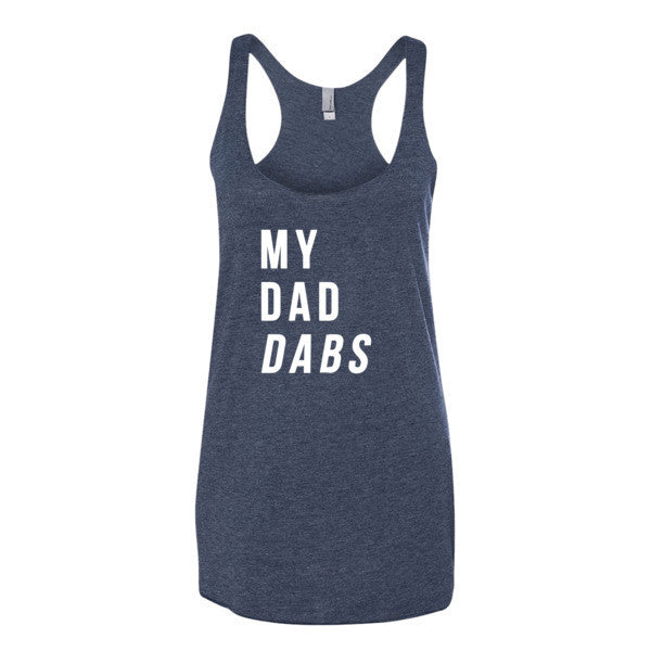 Women's My Dad Dabs Tank Top -  - Vintage Navy / XS - srce threads - 4