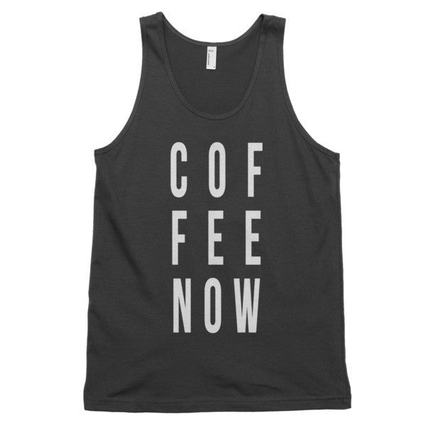Classic Coffee Now Morning Person Tank Top (Unisex) -  - Black / XS - srce threads - 1
