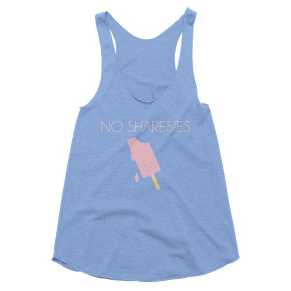 Women's "No Sharesies" Summer Drip Vintage Ice Cream 2 Racerback Tank Top -  - Athletic Blue / XS - srce threads - 4
