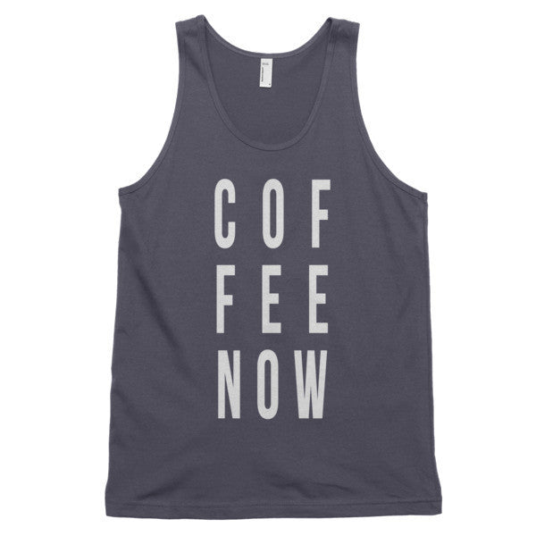 Classic Coffee Now Morning Person Tank Top (Unisex) -  - Asphalt / XS - srce threads - 2
