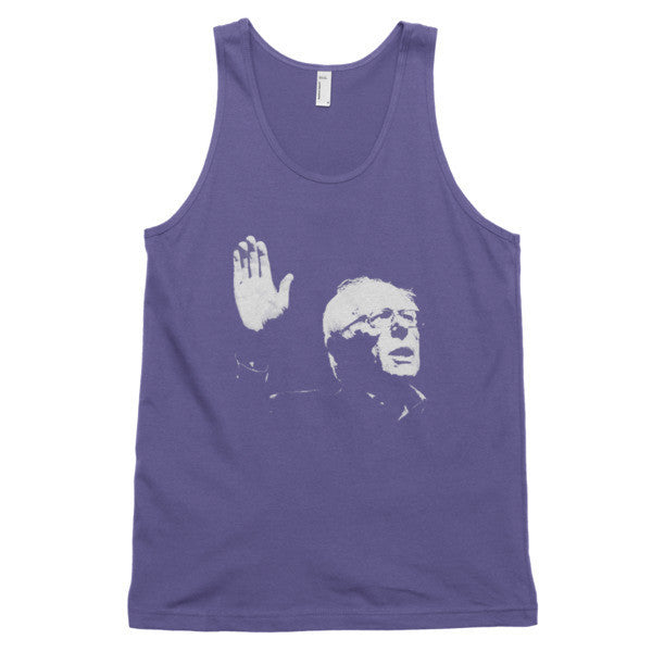 Classic Bernie Sketch Portrait Tank Top (Unisex) - Vintage Throwback Style Rally Design -  - Purple / XS - srce threads - 6