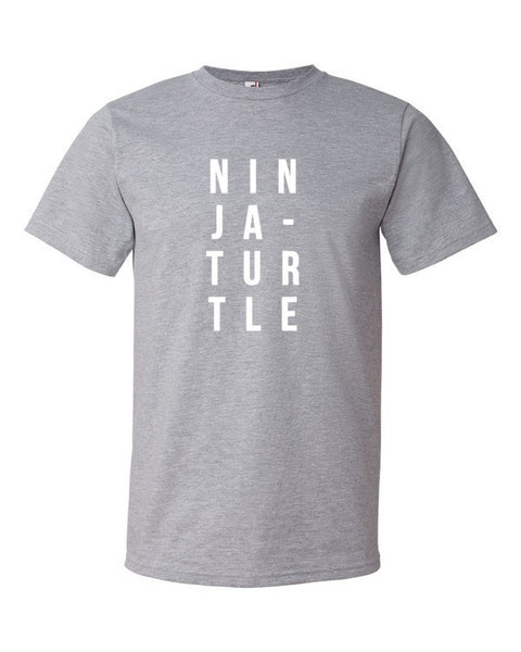 Short Sleeve White Ninja-Turtle T-Shirt -  - Heather Grey / S - srce threads - 6
