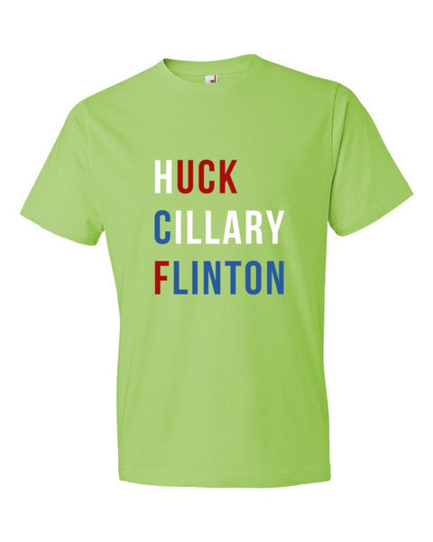 "Huck Cillary Flinton" Say What You Mean Short Sleeve T-Shirt -  - Key Lime / S - srce threads - 12