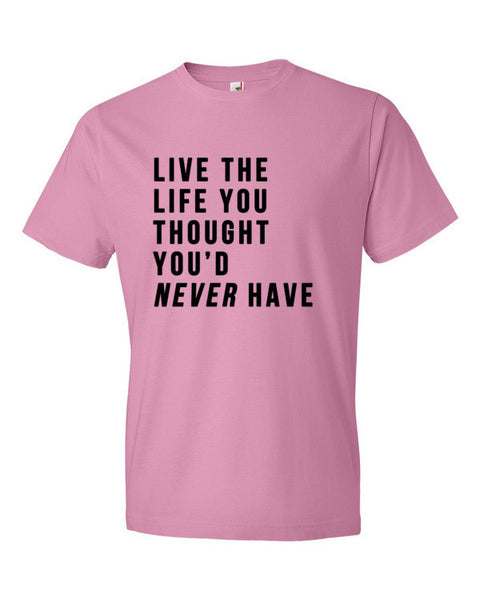 Short Sleeve Live the Life T-Shirt -  - CharityPink / S - srce threads - 13