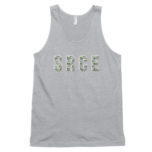 Classic SRCE Alien Green Over Design Tank Top (Unisex) -  - Heather Grey / XS - srce threads - 5