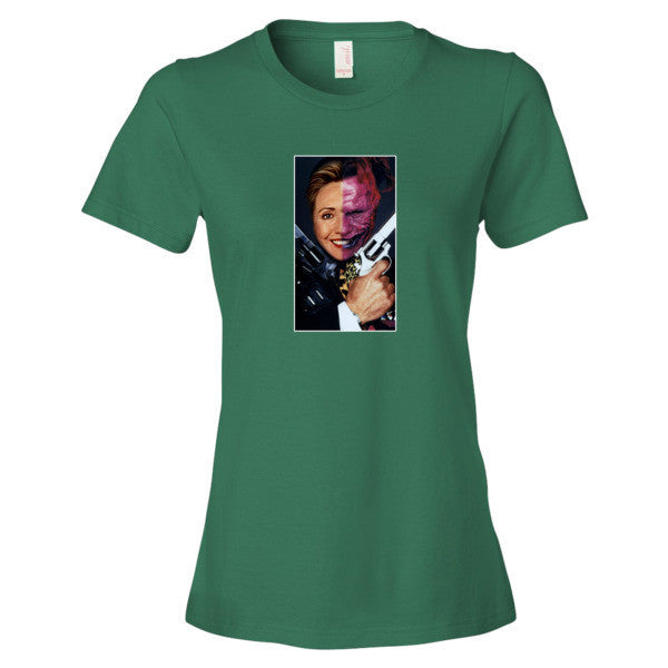Women's "2 Face Hillary" Short Sleeve T-Shirt -  - Kelly Green / S - srce threads - 9