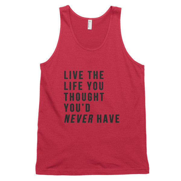 Classic Live the Life Tank Top (Unisex) -  - Red / XS - srce threads - 10