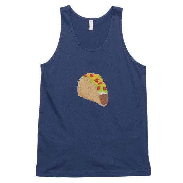 Classic 8 Bit Taco Tank Top (Unisex) -  - Navy / XS - srce threads - 5