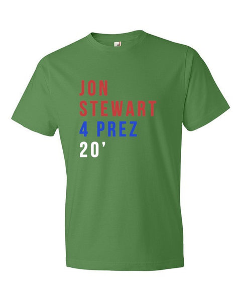 Short Sleeve Jon Stewart 4 Prez 20' T-shirt (Unisex) -  - Green Apple / S - srce threads - 9