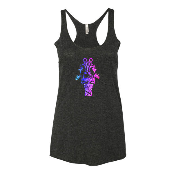 Women's Trippy Giraffe Summer Tank Top -  - Vintage Black / XS - srce threads - 1