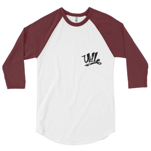SRCE "Ville Vintage" Series 3/4 Raglan Baseball Tee Shirt (Unisex) -  - White/Truffle / XS - srce threads - 15