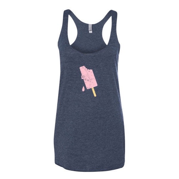 Women's "Summer Drip" Vintage Ice Cream Racerback Tank Top -  - Vintage Navy / XS - srce threads - 4
