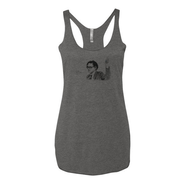 Women's Vintage Bernie Script Portrait Rally Classic Tank Top - Vintage Throwback Style Rally Design -  - Premium Heather / XS - srce threads - 1