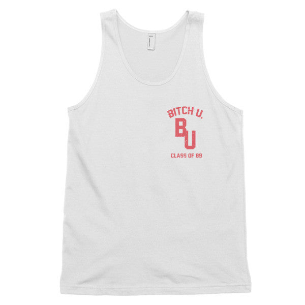 Classic "Bitch U. Class of 89'" Vintage Tank Top (Unisex) -  - White / XS - srce threads - 1