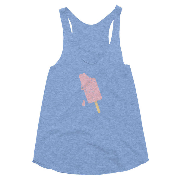 Pink Popsicle Bite Women's Racerback Tank
