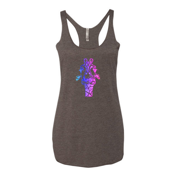 Women's Trippy Giraffe Summer Tank Top -  - Macchiato / XS - srce threads - 2