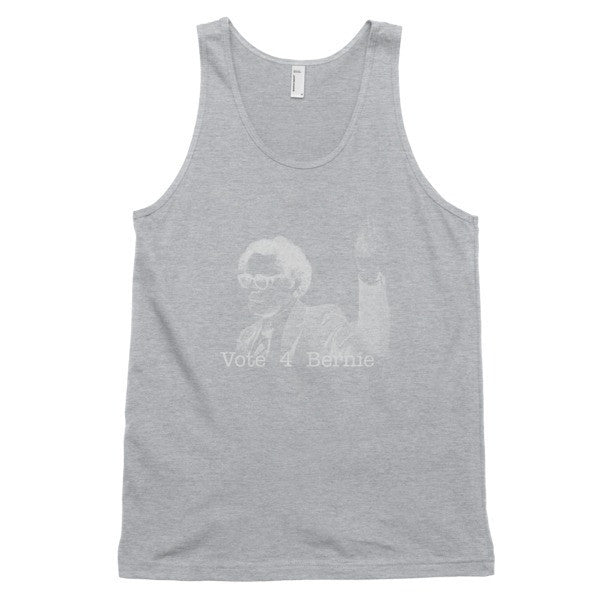 Classic Negative Bernie Rally Tank Top (Unisex) - Vintage Throwback Style Rally Design -  - Heather Grey / XS - srce threads - 4