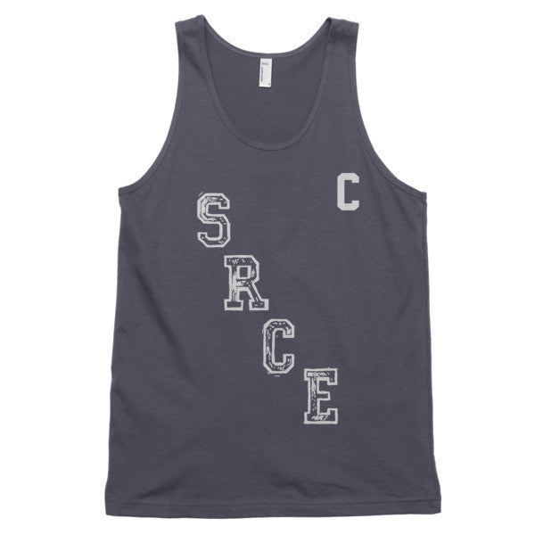 Classic SRCE Vintage Diagonal Hockey Throwback Tank Top Shirt (Unisex) -  - Asphalt / XS - srce threads - 2