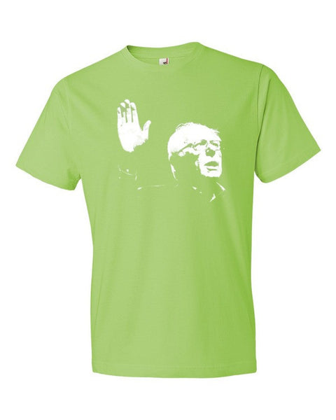 Short Sleeve Bernie Sketch Portrait T-Shirt - Vintage Throwback Style Rally Design -  - Key Lime / S - srce threads - 10