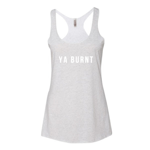 Women's Ya Burnt Graphic Tank Top -  - Heather White / XS - srce threads - 9