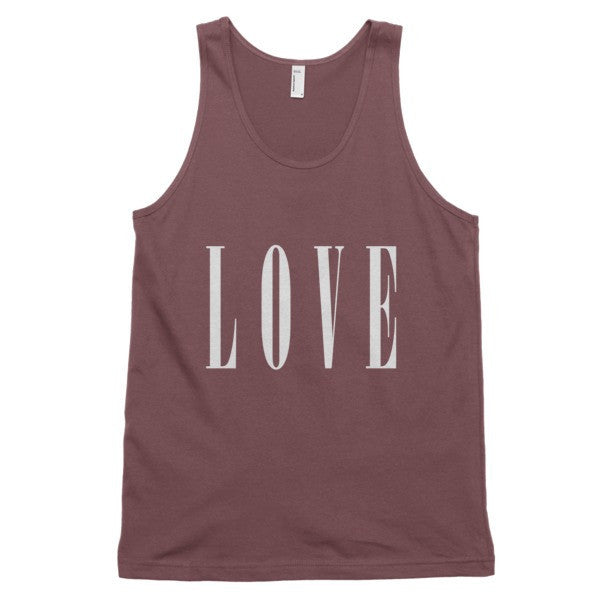 Classic LOVE White Tank Top (Unisex) -  - Truffle / XS - srce threads - 10