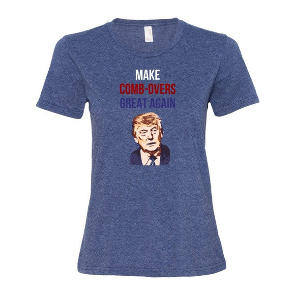 Women's "Make Comb-overs Great Again" Short Sleeve T-Shirt -  - Heather Blue / S - srce threads - 6