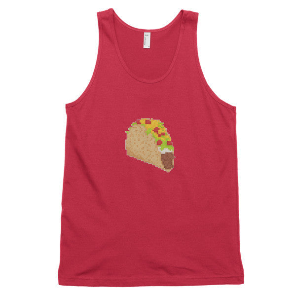 Classic 8 Bit Taco Tank Top (Unisex) -  - Red / XS - srce threads - 13