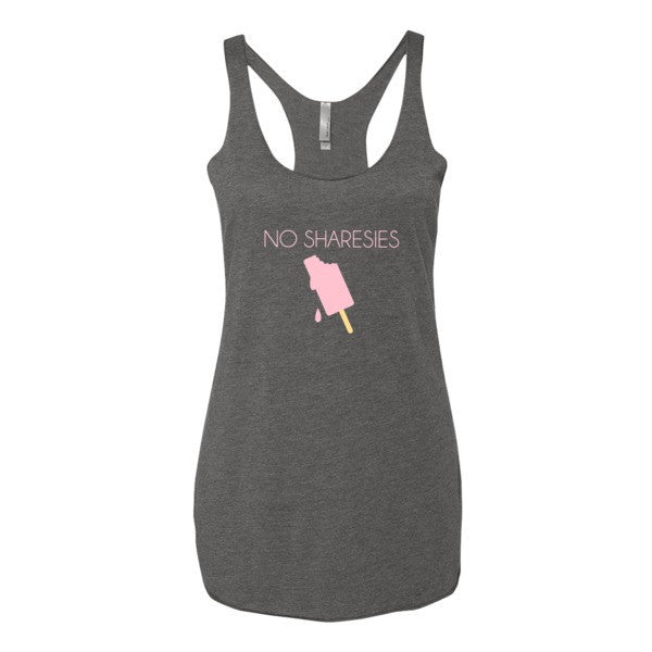 Women's "No Sharesies" Summer Drip Vintage Ice Cream Racerback Tank Top -  - Premium Heather / XS - srce threads - 3