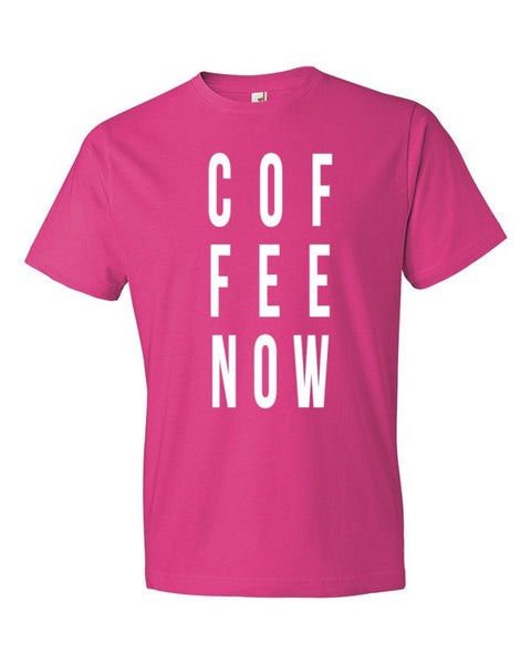 Short Sleeve Coffee Now Morning Person T-shirt (Unisex) -  - Hot Pink / S - srce threads - 15