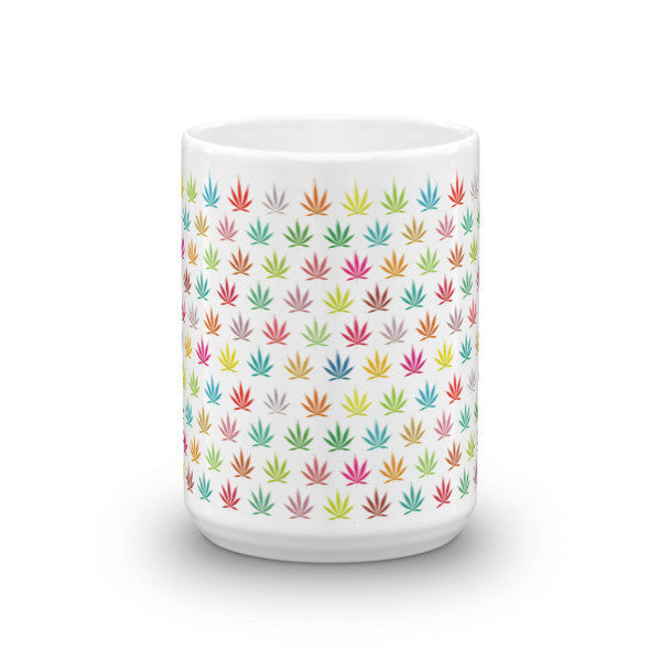 White Out Pop Neon Pot Leaf Wake n Bake Mug -  -  - srce threads - 7