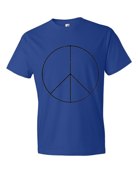 Peace Sign Skinny Short Sleeve T-Shirt (Unisex) -  - Royal Blue / S - srce threads - 9