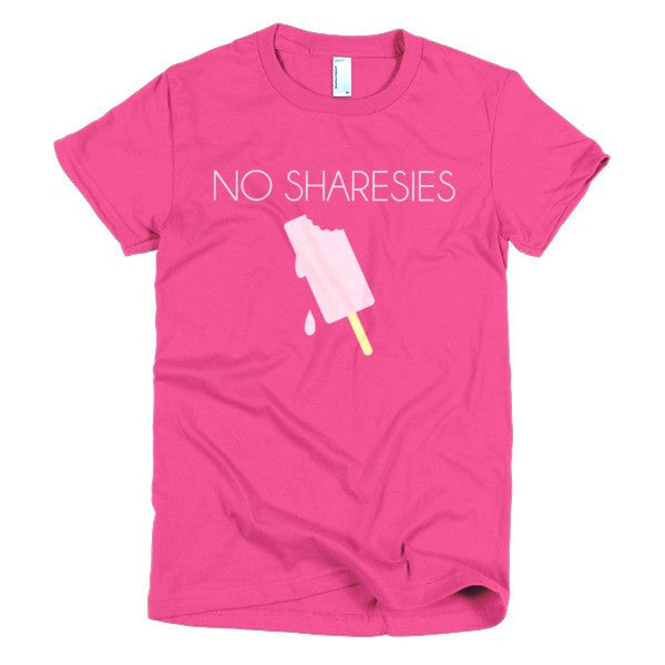 Women's "No Sharesies" Summer Drip Vintage Ice Cream Racerback T-Shirt -  - Fuchsia / S - srce threads - 19